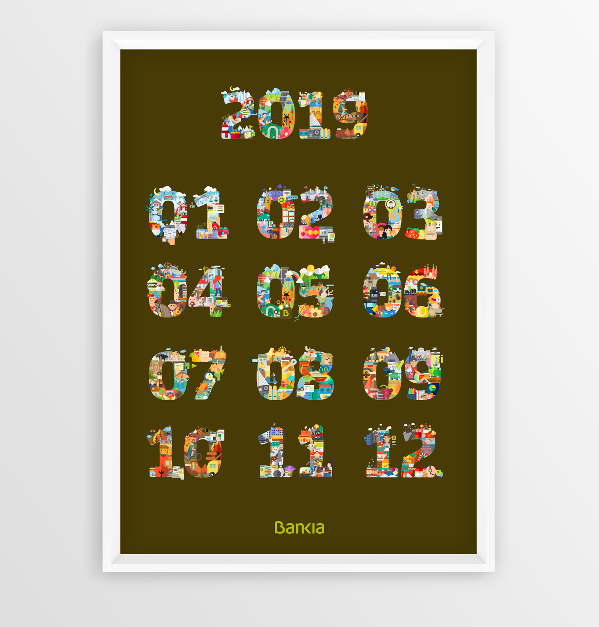 diseño calendario bankia 2019