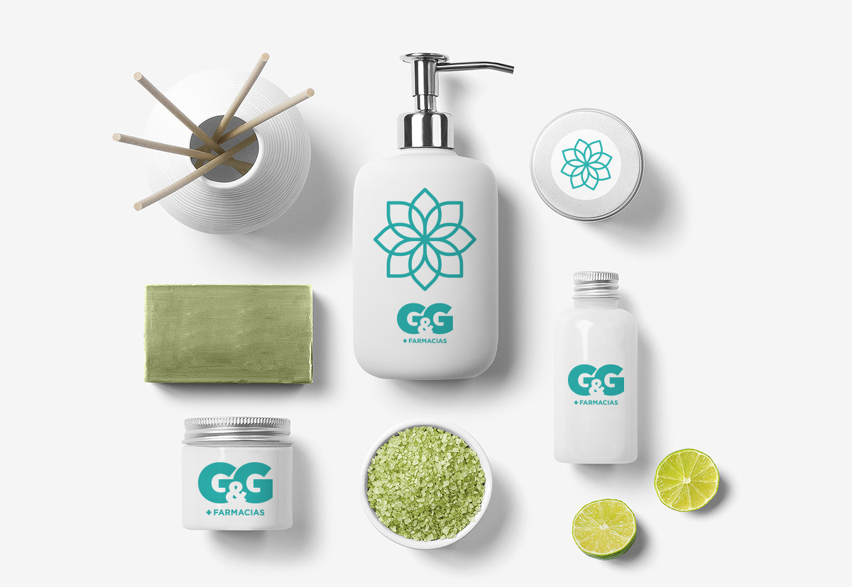 diseño identidad corporativa Farmacias G&G