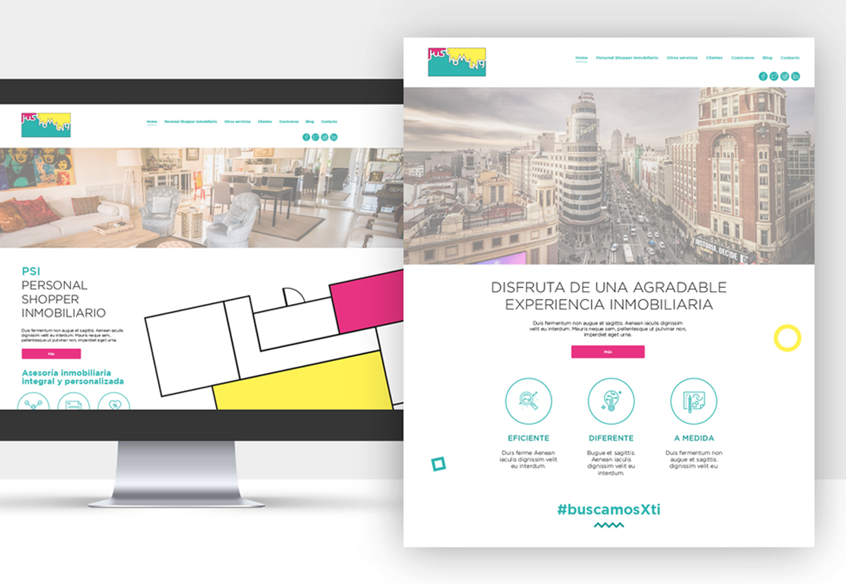 diseño web corporativa Just Homing - Agencia Inmobiliaria