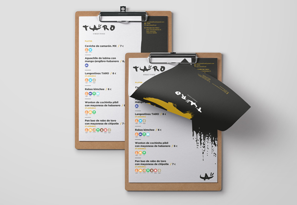 diseño identidad corporativa Restaurante Taro - Valencia