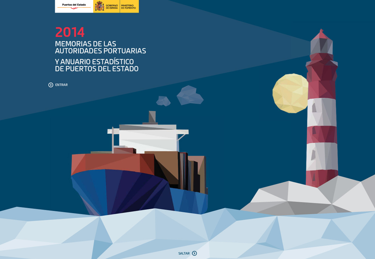 diseño Memorias de las Autoridades Portuarias 2014 - Puertos del Estado