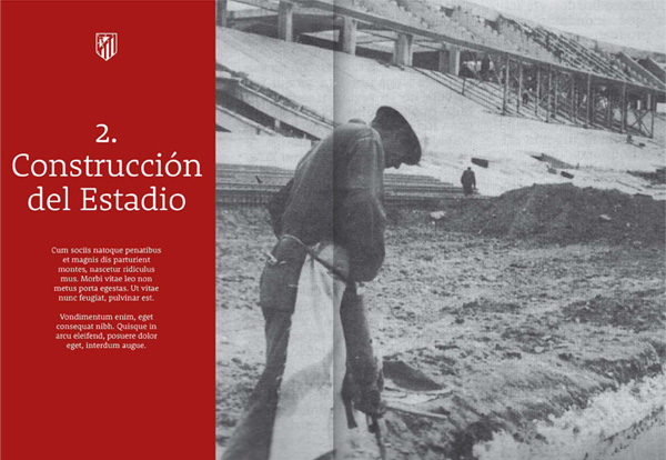 diseño editorial Atlético de Madrid